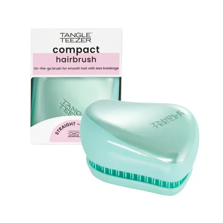 TANGLE TEEZER Расческа для волос / Compact Styler Frosted Teal Chrome - 8