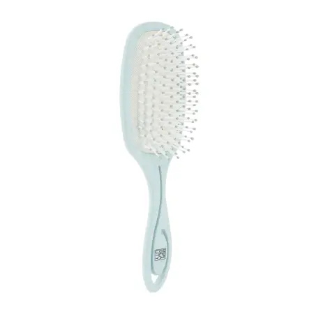 DEWAL BEAUTY Щетка массажная Eco-Friendly прямоугольная, нейлоновый штифт, голубая - 1