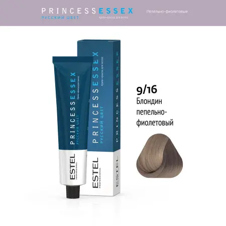 ESTEL PROFESSIONAL 9/16 краска для волос, блондин пепельно-фиолетовый (туманный альбион) / ESSEX Princess 60 мл - 2