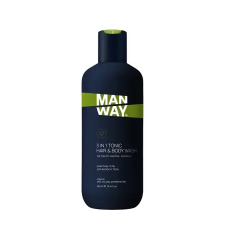 MAN WAY Шампунь-гель тонизирующий для волос и тела / TONIC HAIR&BODY WASH 3 in1 300 мл - 1