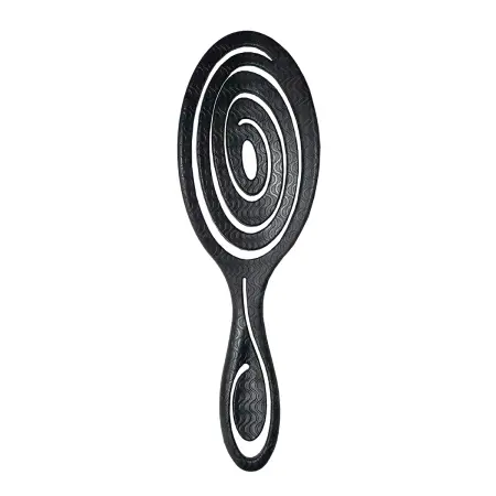 SOLOMEYA Био-расческа подвижная для волос, черная / Detangling Bio Hair Brush Black - 2