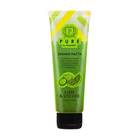 PRESIDENT Паста зубная лайм и личи / PURE by PRESIDENT 100 гр - 1
