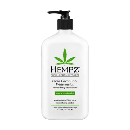 HEMPZ Молочко увлажняющее для тела, кокос и арбуз / Fresh Coconut & Watermelon Herbal Moisturizer 500 мл - 1