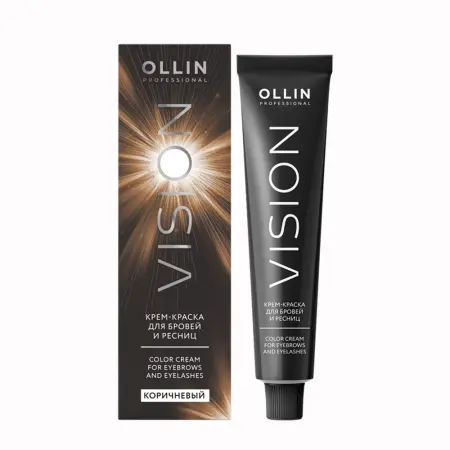 OLLIN PROFESSIONAL Крем-краска для бровей и ресниц, коричневый / OLLIN VISION brown 20 мл - 2