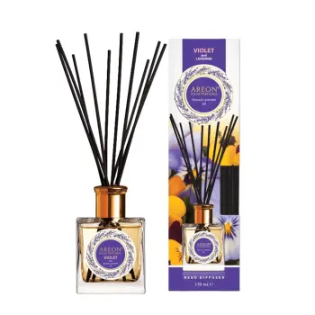 Диффузор ароматический, фиалка и лавандовое масло / HOME PERFUMES Violet& lavander oil Natural Lavender Oil 150 мл