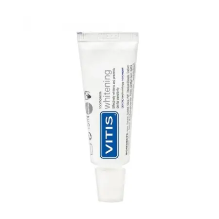 DENTAID Щётка зубная в твердой упаковке Vitis Soft/souple + Зубная паста Vitis Whitening 15 мл - 2