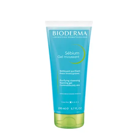 BIODERMA Гель для лица очищающий себиум, туба 200 мл - 1
