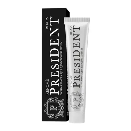 PRESIDENT Паста зубная / PRESIDENT Renome 75 RDA 75 гр - 3