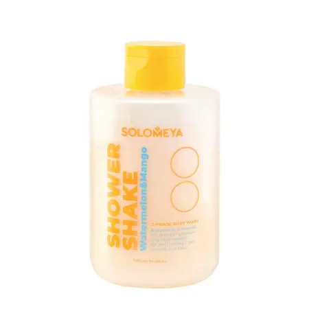 SOLOMEYA Гель-шейк для душа Арбуз и Манго / Shower shake Watermelon&Mango 300 мл - 2