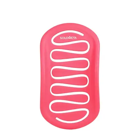SOLOMEYA Расческа для сухих и влажных волос с ароматом клубники, прямоугольная мини / Wet Detangler Mini Brush Rectangular Strawberry - 2