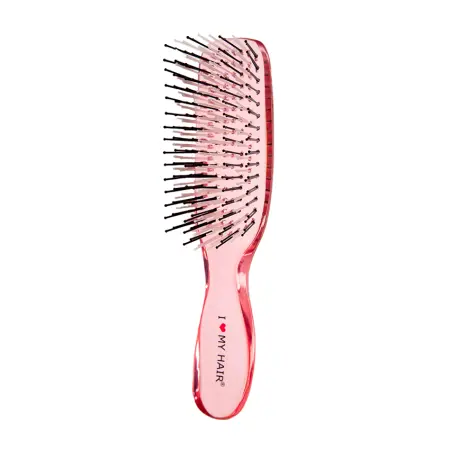 I LOVE MY HAIR Щетка парикмахерская для волос Русалочка 1803, розовая прозрачная S - 3