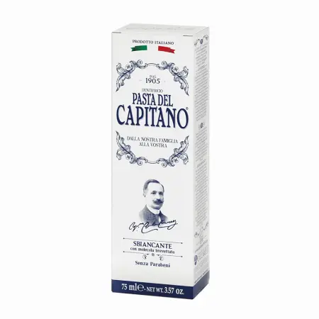PASTA DEL CAPITANO Паста зубная отбеливающая с запатентованной молекулой / 1905 Whitening with patented Molecula 75 мл - 2