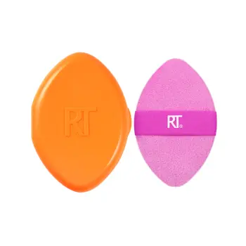 REAL TECHNIQUES Пуховка двусторонняя для пудры c футляром / Real Techniques Miracle 2-in-1 Powder Puff + Travel Case, фото 3