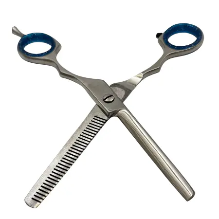IWOU PROFESSIONAL Ножницы парикмахерские филировочные 6,0 с бирюзовыми ручками - 5