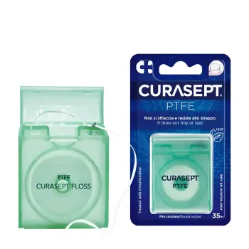 CURASEPT Нить зубная вощеная CHX 0,2%, со вкусом мяты / CURASEPT PTFE 35 м, фото 2