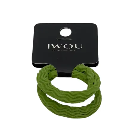 IWOU PROFESSIONAL Резинка для волос Волна зеленая 2шт - 2