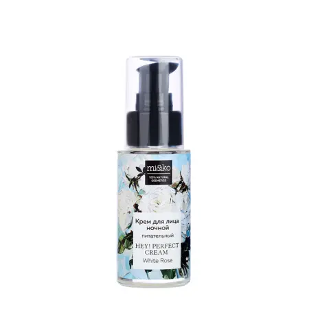 MI&KO Крем питательный ночной для регенерации сухой кожи лица / Hey! Perfect cream White rose 30 мл - 1