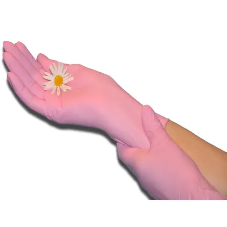 ECOLAT Перчатки нитриловые, розовые, размер S / Pink EcoLat 100 шт - 4