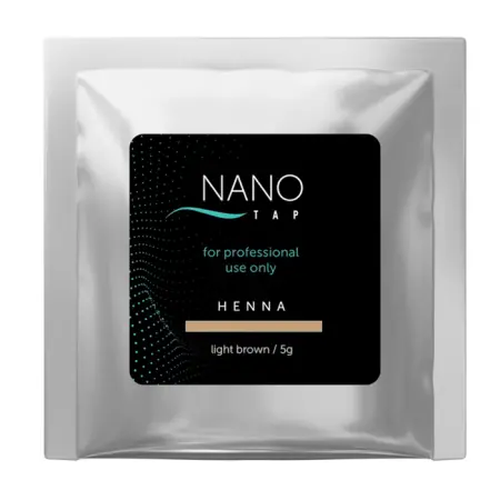 NANO TAP Хна для бровей в саше, светло-коричневый / NanoTap light brown 5 гр - 1