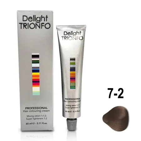 CONSTANT DELIGHT 7-2 крем-краска стойкая для волос, средне-русый пепельный / Delight TRIONFO 60 мл - 2