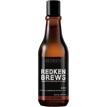REDKEN Шампунь, кондиционер и гель для душа 3 в 1, для мужчин / BREWS 3-IN-1 300 мл - 1