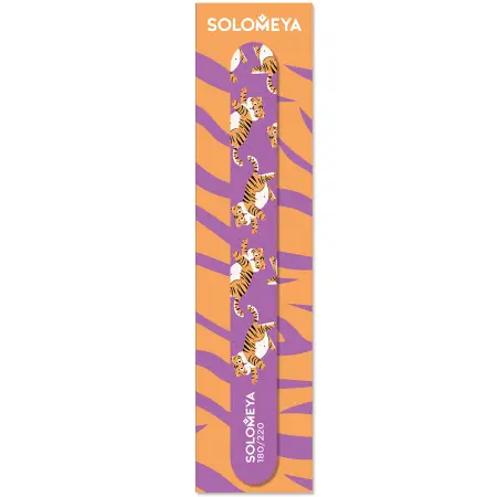 SOLOMEYA Пилка для ногтей 180/220 / Cute tiger Nail File 1 шт - 2