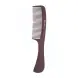 DEWAL PROFESSIONAL Расческа рабочая Carbon Bordo с ручкой, антистатик 20,5 см, фото 2