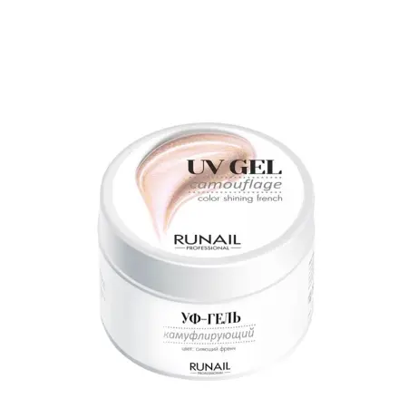 RUNAIL УФ-гель камуфлирующий, сияющий френч 30 гр - 2