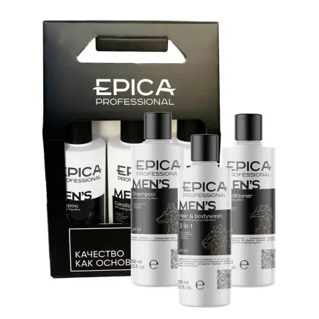 EPICA PROFESSIONAL Набор мужской для волос (шампунь 250 мл + кондиционер 250 мл + универсальный шампунь 250 мл) MEN`S - 2
