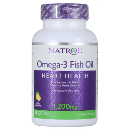 NATROL Добавка биологически активная к пище Омега 3 рыбий жир софт гель / Omega-3 Fish Oil 1200 мг 60 капсул - 1