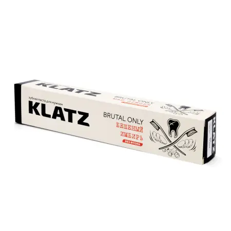 KLATZ Паста зубная для мужчин без фтора Бешеный имбирь / BRUTAL ONLY 75 мл - 4
