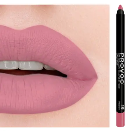 PROVOC Подводка гелевая в карандаше для губ, 18 натурально-розовый / Gel Lip Liner Irresistible - 3