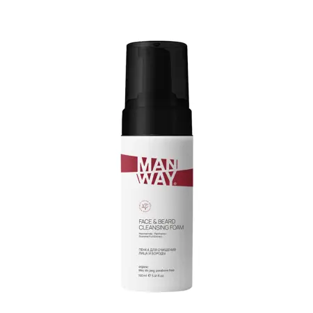 MAN WAY Пенка для очищения лица и бороды / FACE&BEARD CLEANSING FOAM 160 мл - 2
