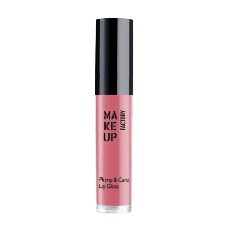 MAKE UP FACTORY Блеск для губ, 26 розовый соблазн / Plump & Care Gloss 4 мл - 1