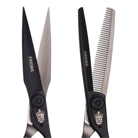 MUSTANG PROFESSIONAL (США) Набор ножниц Mustang Premium ENIGMA NPR08 Черный 6,0 дюйм - 3