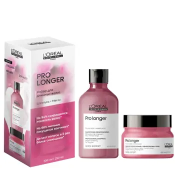 L OREAL PROFESSIONNEL Набор Весенний для длинных волос (шампунь 300 мл + маска 250 мл) Pro Longer, фото 2