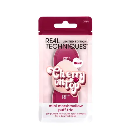 REAL TECHNIQUES Набор мини-пуховок для макияжа / Real Techniques Cherry On Top Mini Marshmallow Puff Trio - 1