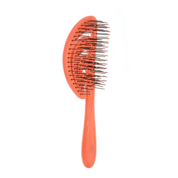 Щетка продувная, с нейлоновым штифтом, форма волна, коралловая / Dewal Beauty Ocean wave Coral