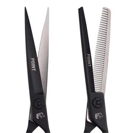 MUSTANG PROFESSIONAL (США) Набор ножниц Mustang Professional POINT NP02 Чёрный 6,0 дюйм - 4