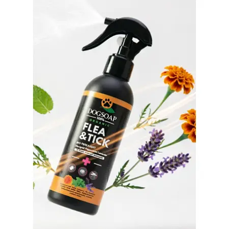 DOGSOAP Спрей-репеллент с бархатцами от блох, клещей, мошек / Flea&Tick Dogsoap 250 мл - 2