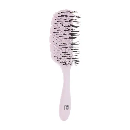DEWAL BEAUTY Щетка продувная Eco-Friendly листик, нейлоновый штифт, лиловый - 1