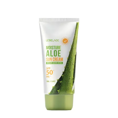 LEBELAGE Крем солнцезащитный увлажняющий с экстрактом алоэ SPF50+ / Lebelage Moisture Aloe Sun Cream 70 мл - 1