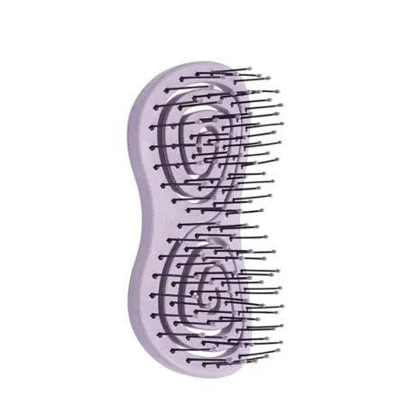 DEWAL BEAUTY Щетка массажная с нейлоновым штифтом, форма бабочка, фиолетовая / Eco-Friendly - 1