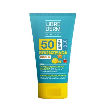 Крем солнцезащитный SPF50 с омега 3-6-9 и термальной водой для детей / BRONZEADA 150 мл