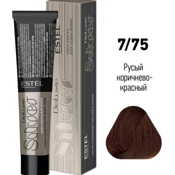 ESTEL PROFESSIONAL 7/75 краска для волос, русый коричнево-красный / DE LUXE SILVER 60 мл, фото 2