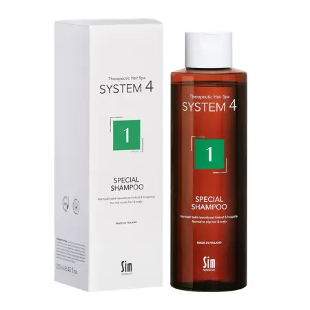 SIM SENSITIVE Шампунь терапевтический №1 для нормальной и жирной кожи головы / SYSTEM 4, 250 мл - 2