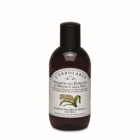 LERBOLARIO Шампунь для волос c экстрактом пшеницы и сои / Shampoo with Millet Extract and Soya 200 мл - 1