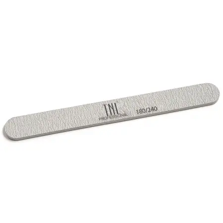 TNL Professional Пилка узкая для ногтей 180/240, серая (в индивидуальной упаковке) - 1