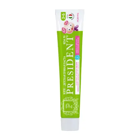 PRESIDENT Паста зубная детская 3-6 Леденец (50 RDA) / President 70 гр - 1