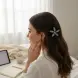 IWOU PROFESSIONAL Краб для волос мини Цветок в стразах черный 1шт, фото 3
